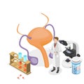 3D Isometric Flat Vector Set of Gynecologist, Dentist, Optometrist And Andrologist. Item 1