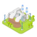 3D Isometric Flat Vector Set of Industrial Manufacturing Facilities. Item 3 Royalty Free Stock Photo