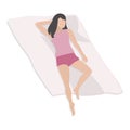 3D Isometric Flat Vector Set of Men And Women Sleeping Poses. Item 4