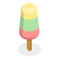 3D Isometric Flat Vector Set of Popsicles. Item 1 Royalty Free Stock Photo