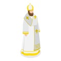 3D Isometric Flat Vector Set of Religious Leaders. Item 2