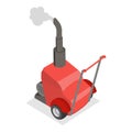 3D Isometric Flat Vector Set of Snowblowers. Item 3