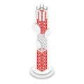3D Isometric Flat Vector Set of Telecom Towers. Item 1