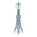3D Isometric Flat Vector Set of Telecom Towers. Item 2