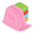 3D Isometric Flat Vector Set of Towels. Item 2 Royalty Free Stock Photo