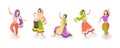 3D Isometric Flat Vector Set of Traditional Indian Dancers Royalty Free Stock Photo