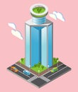 3d Isometric Futuristic Skyscrapers Background Royalty Free Stock Photo