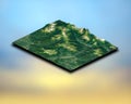 3D isometric landscape terrain