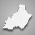3d isometric map of Almeria is a province of Spain Royalty Free Stock Photo
