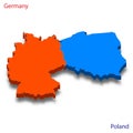 3d isometric map Germany and Poland relations