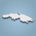 3d isometric map of Saint Thomas is an island in United States V