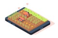 3d isometric smart farming with remote controle.