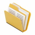 A 3D Isometric style icon of a folder with documents Royalty Free Stock Photo