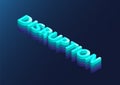 3d isometric word Disruption as vector illustration. Disruption concept backgroun