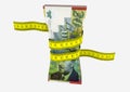 3D Israeli money with Measure tape