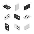 3D items to play dominoes, vector illustration Royalty Free Stock Photo