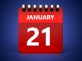 3d 21 january calendar