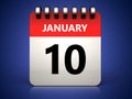 3d 10 january calendar