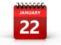 3d 22 january calendar