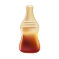 3D jelly candy of cola bottle shape and flavor, sweet chewy dessert