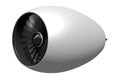 3D jet engine - front view/ side view Royalty Free Stock Photo