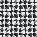 3D Jigsaw Tile Seamless Pattern Black&White_002 Royalty Free Stock Photo