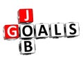 3D Job Goals Crossword Royalty Free Stock Photo