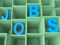 3d jobs text, career concept Royalty Free Stock Photo