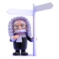 3d Judge at signpost