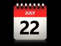 3d 22 july calendar