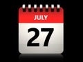 3d 27 july calendar