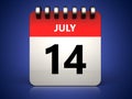 3d 14 july calendar