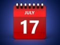 3d 17 july calendar