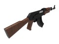 3D Kalashnikov AK47 Royalty Free Stock Photo