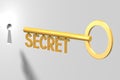 3D key concept - secret