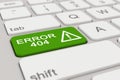 3d - keyboard - error 404 - green