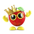 3d King apple Royalty Free Stock Photo