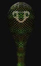 King Cobra The World`s Longest Venomous Snake Isolated on Dark Background with Clipping Path