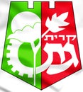 3D Kiryat Gat coat of arms, Israel.