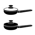 3d kitchen pan black symbol