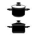 3d kitchen pot black symbol