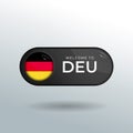 3D Label and Location Pointer Flag Nation of Germany with Glossy Reflection