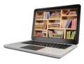 3D Laptop. Digital Library concept Royalty Free Stock Photo