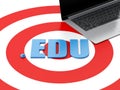 3d Laptop pc and word EDU on target