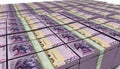 3D Large Stack of 2000 Albanian Banknote