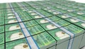 3D Large Stack of Aruba 100 Florin Banknot