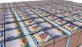 3D Large Stack of Gambia 100 Dalasi Banknote