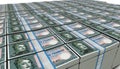 3D Large Stack of Liechtenstein 50 Franken Banknote Royalty Free Stock Photo