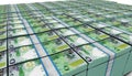 3D Large Stack of Qatar Riyals Banknote