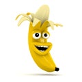 3d Laughing peeled banana